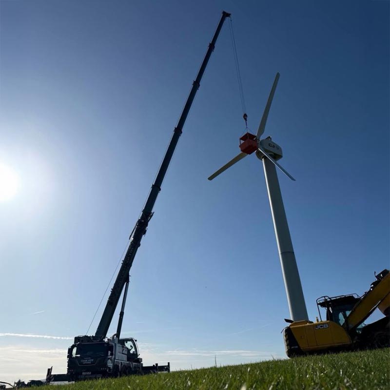 wind turbine installation crane