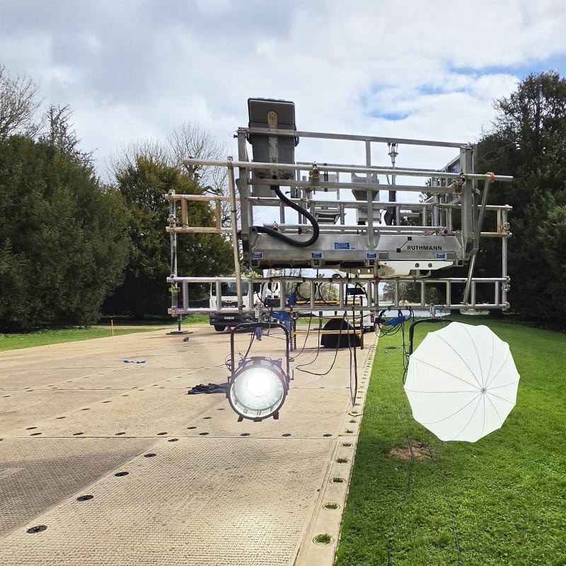 Virtual Production Platform Risers Rental Access Platforms & Crane Hire for Film, TV, & Media | Clearview